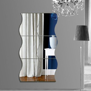 Set 6 miếng sticker gương dán tường trang trí nhà