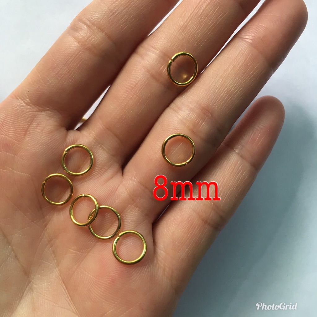 Khoen tròn làm vòng tay handmade hoặc treo vật, chọn size 4-10mm