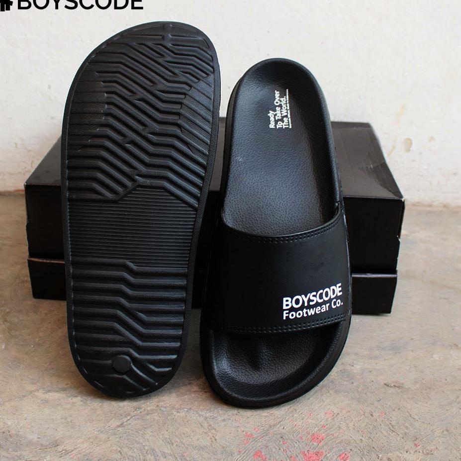 Dép Quai Ngang In Mã Vạch Cá Tính Cho Nam Trượt Của Full Black / Men 92 Bán Chạy Nhất.