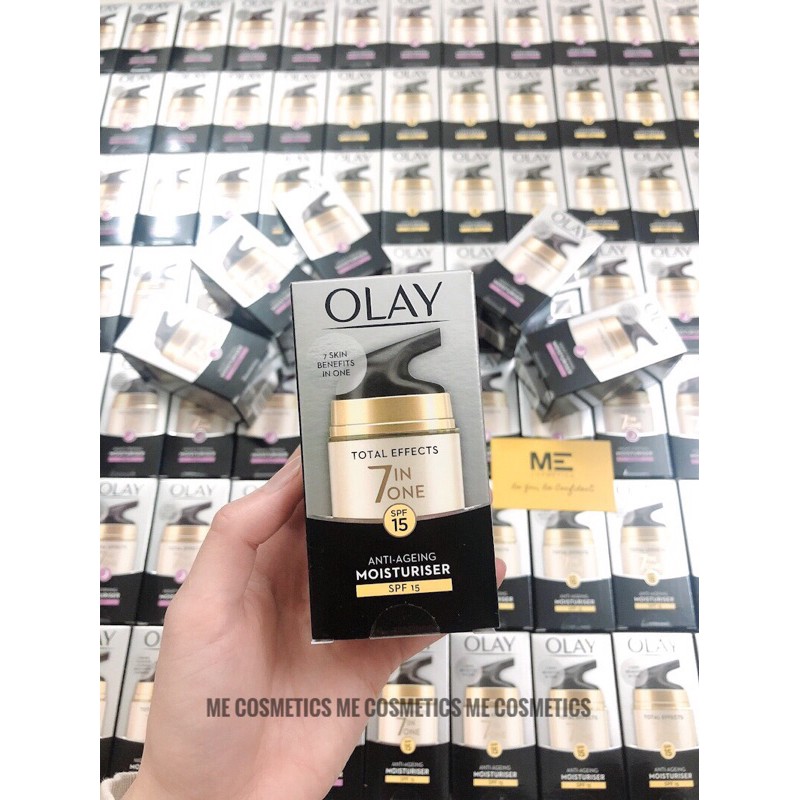 (Hàng Uk) Kem Dưỡng Olay Total Effects 7 in 1 Night &amp; Day Moisturiser Nourish 50ml