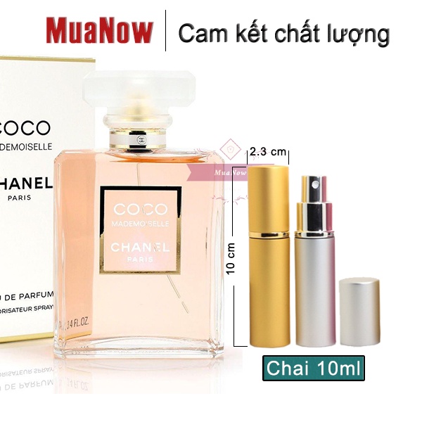 Nước hoa Chanel Coco Mademoiselle Paris (Cam bergamot, bưởi, hoa nhài, hoa hồng, quả vải, Vanilla)