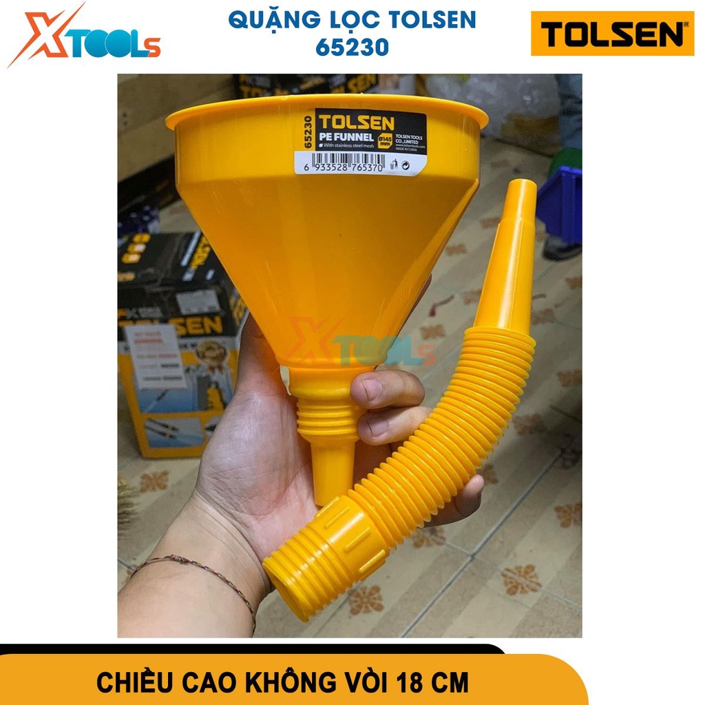 Quặng lọc Tolsen 65230 145mm nhựa cao cấp bền bỉ, ống ruột gà dễ bẻ cong, thiết kế tay cầm tiện lợi [CHÍNH HÃNG][XTOOLS]