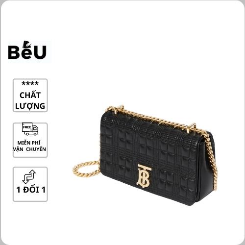 Túi xách nữ đẹp BBR đeo chéo logo kim loại vàng phom chữ nhật có hộp fullbox làm quà