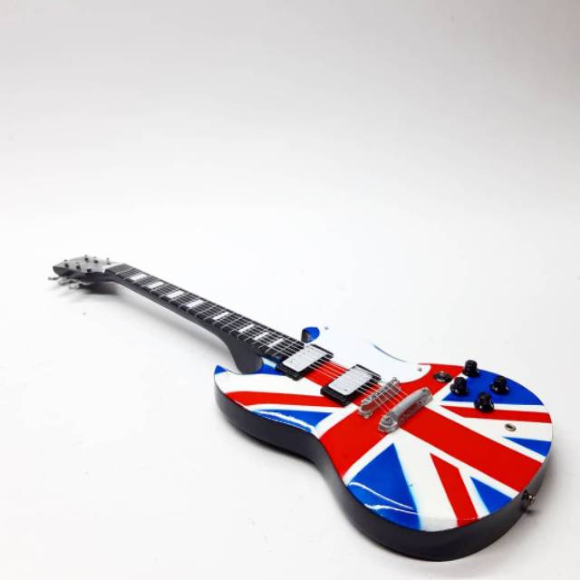 Miniature Guitar Gibson Sg Uk Flag