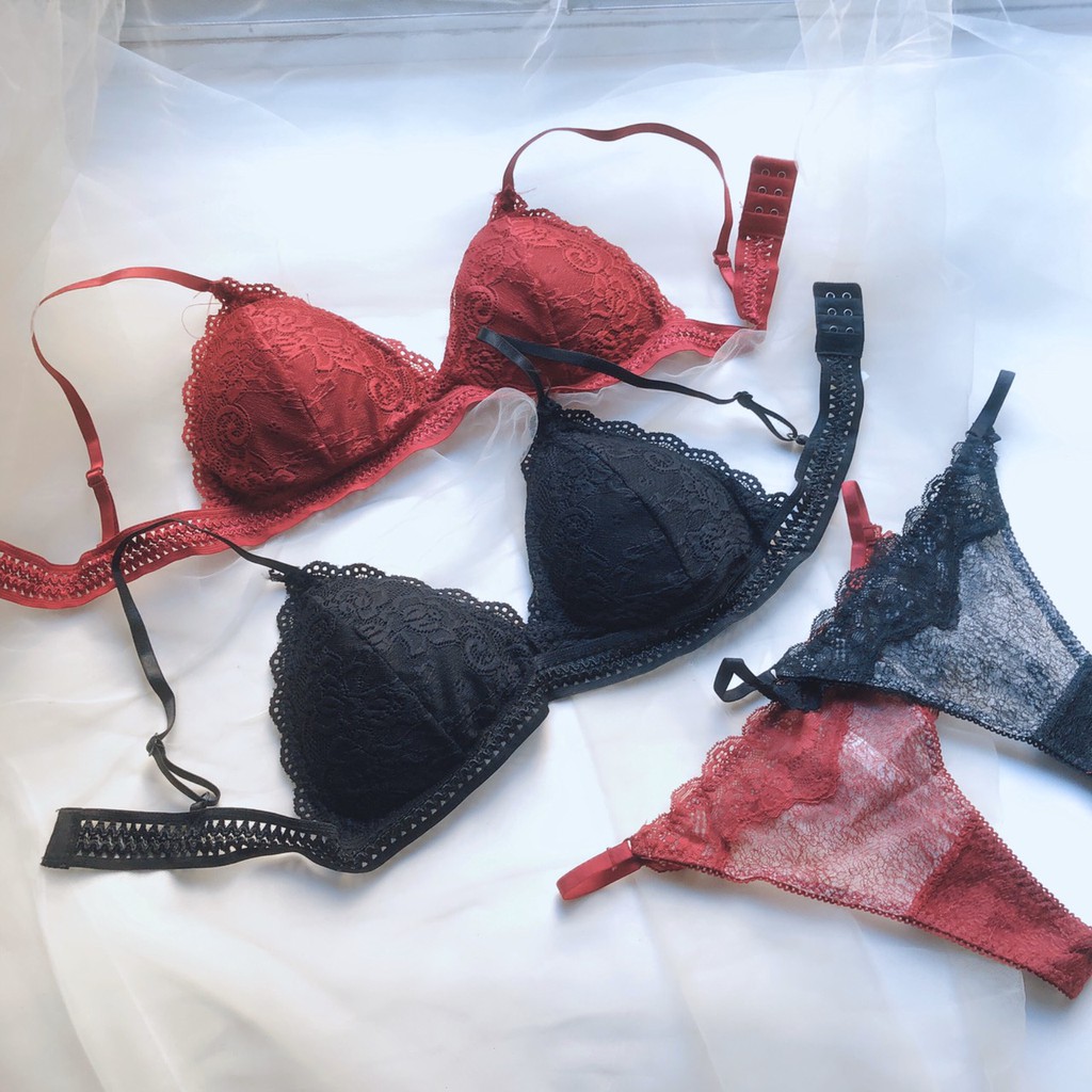 Bộ Đồ Lót Nữ ren CharmAiry áo ngực nữ không gọng, mút mỏng, ôm ngực Hoa Đại Lọt Khe Sexy - Gợi Cảm | BigBuy360 - bigbuy360.vn