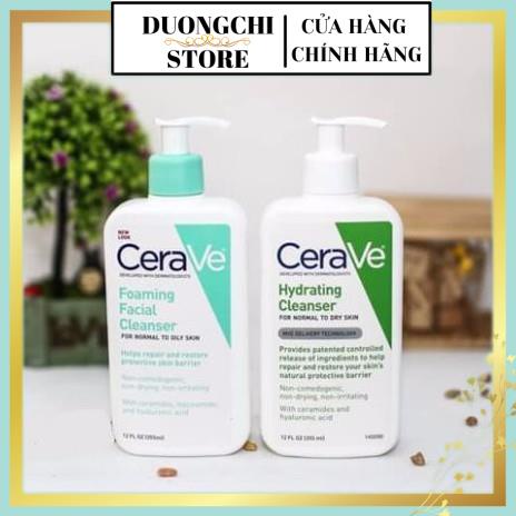 Sữa Rửa Mặt Cho Da Dầu và Da Khô CeraVe Foaming and Hydrating Facial Cleaner 355ml duongchi.store | BigBuy360 - bigbuy360.vn