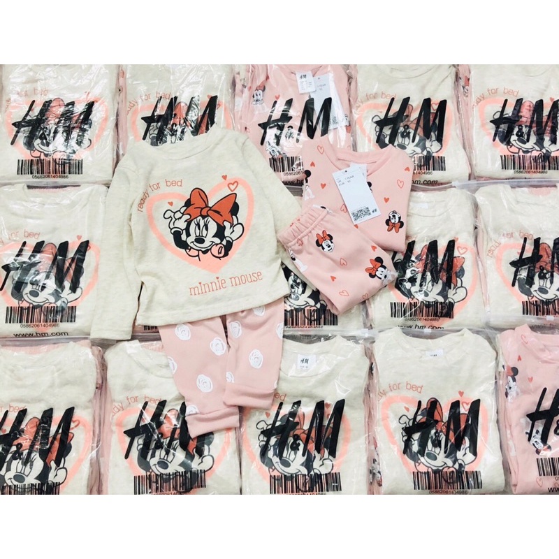 Bộ nỉ da cá Minnie-size 1-6y