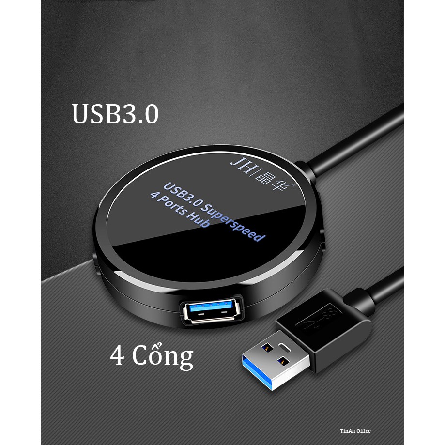 Hub USB-3.0, 4 Cổng, USB 3.0 tốc độ cao