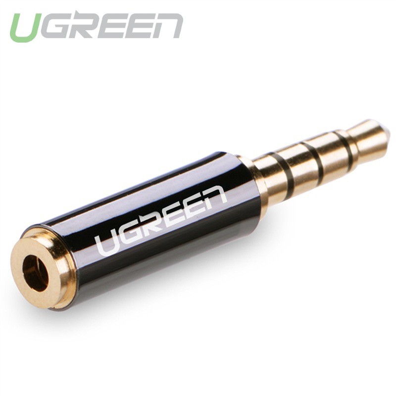 Đầu chuyển đổi 3.5mm đực sang 2.5mm cái dài 25mm UGREEN 20502 (Đen) - Hàng chính hãng