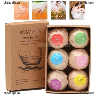 Set 6 Bom Tắm Tạo Bọt Tự Nhiên 60g