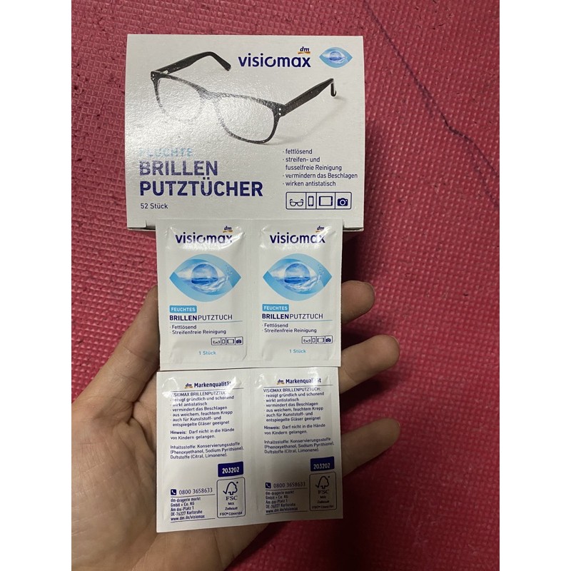 🌸Giấy lau kính Visionmax - mẫu mới -  Nội địa Đức.