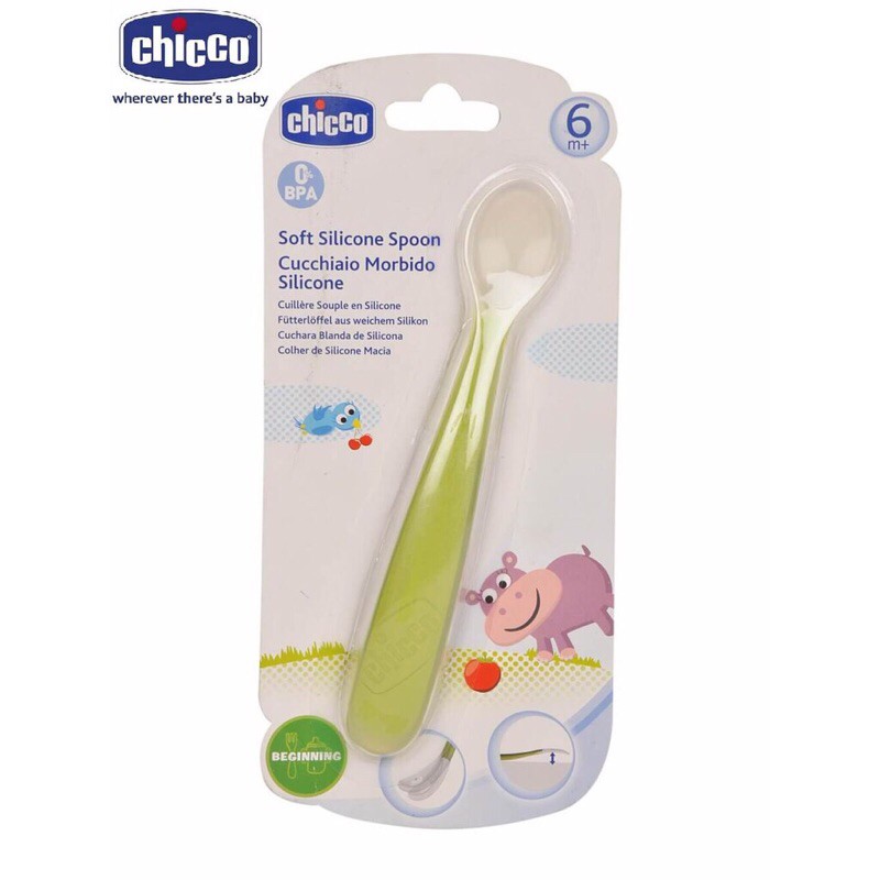 Thìa Ăn Silicone 6M+ Chicco