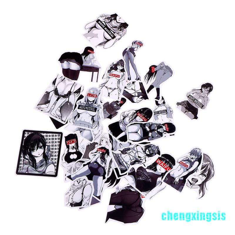 Set 30 nhãn dán hình anime dễ thương trang trí tiện dụng
