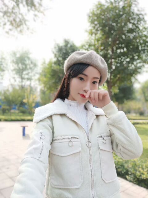 Áo da lộn lông cừu xinh