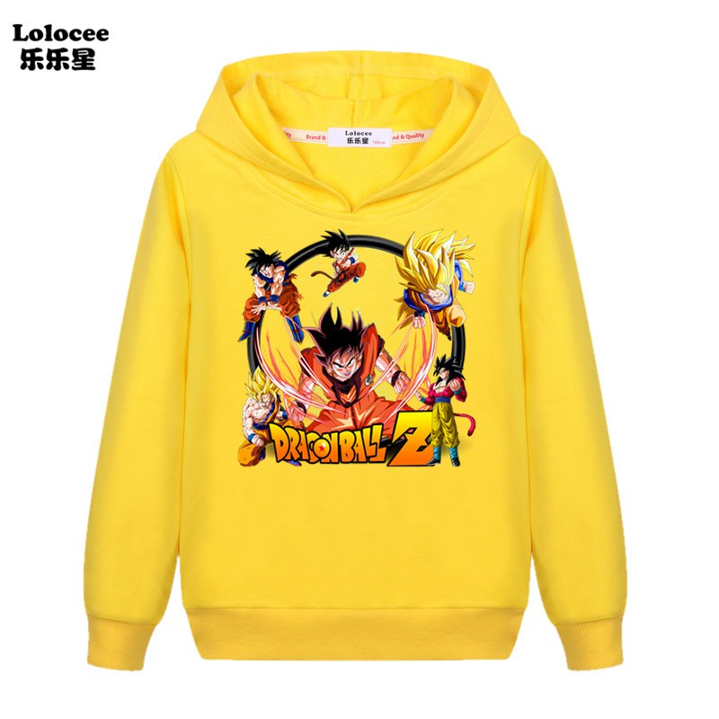 DRAGON BALL Áo Hoodie Cho Bé Trai Chất Liệu 100% Cotton Size 100~160