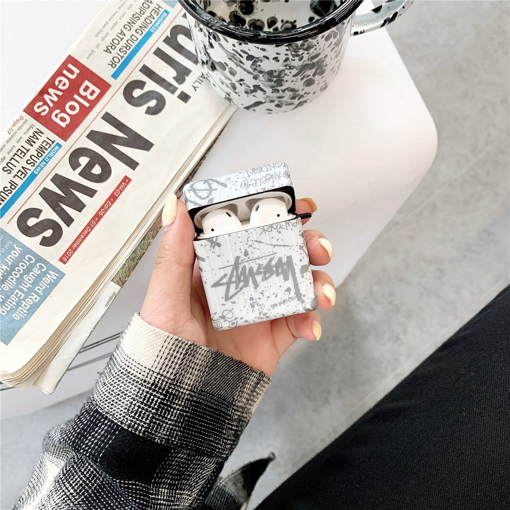 Ốp bảo vệ hộp sạc tai nghe bằng silicon họa tiết Stussy thời trang thích hợp cho Airpods pro Airpods 3 gen3 Airpods 2