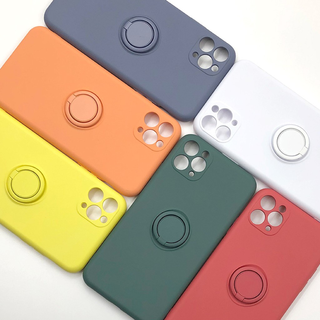 Ốp lưng iphone Trơn dẻo kèm ring 5/5s/6/6plus/6s/6splus/7/7plus/8/8plus/x/xr/xs/11/12/pro/max/plus/promax