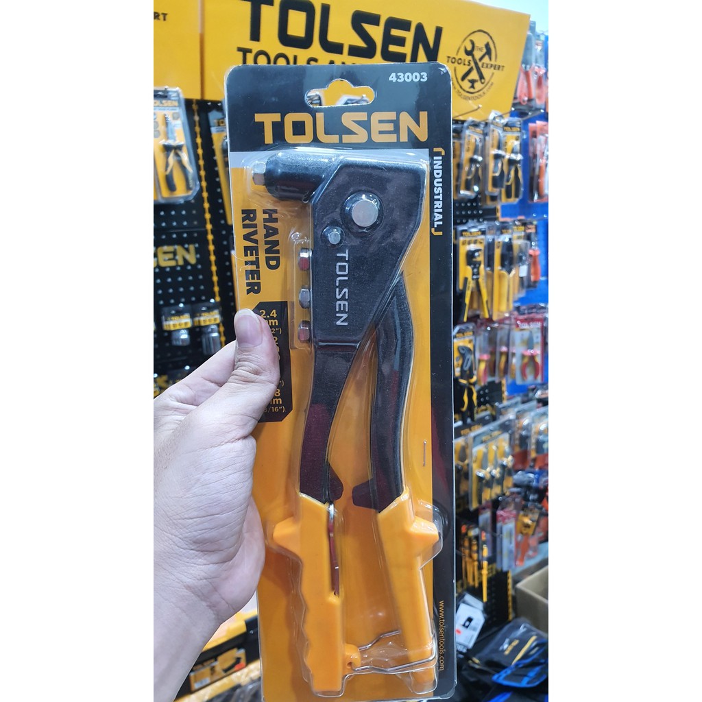 Kìm Bấm Đinh Rút Nhôm Rive CN 10.5" Tolsen 43003