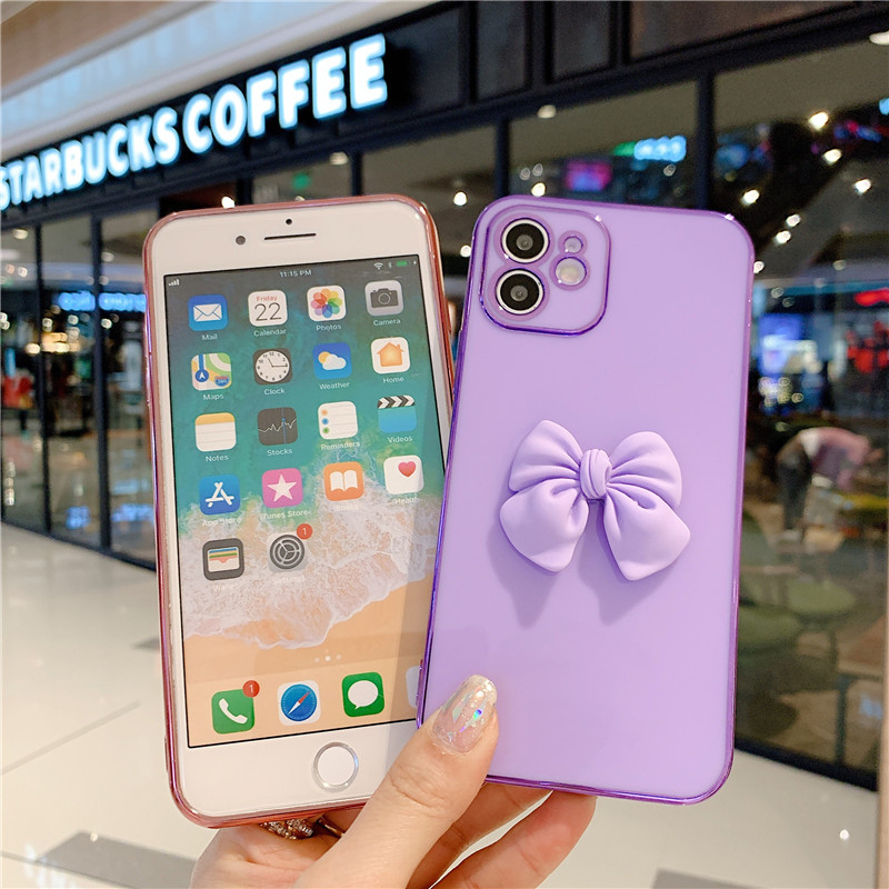 Ốp Lưng Nhựa Tpu Mềm In Hình Nơ Hồng Và Tím Cho Realme X7 V5 C15 C11 C17 Xt X2 7i 6i 5i 5s 7 Pro Oppo Reno5 Pro 5g A93 K3 K5 6d