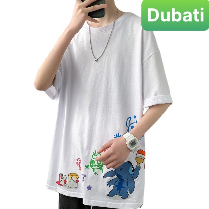 ÁO THUN NAM NỮ MA NHỎ SƠN STITCH PHOM FORM RỘNG TAY LỠ HOT TREND - DUBATI FASHION