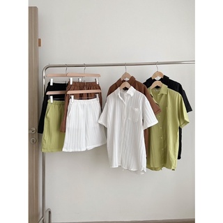 SET SƠ MI THẮT NƠ SAU LƯNG