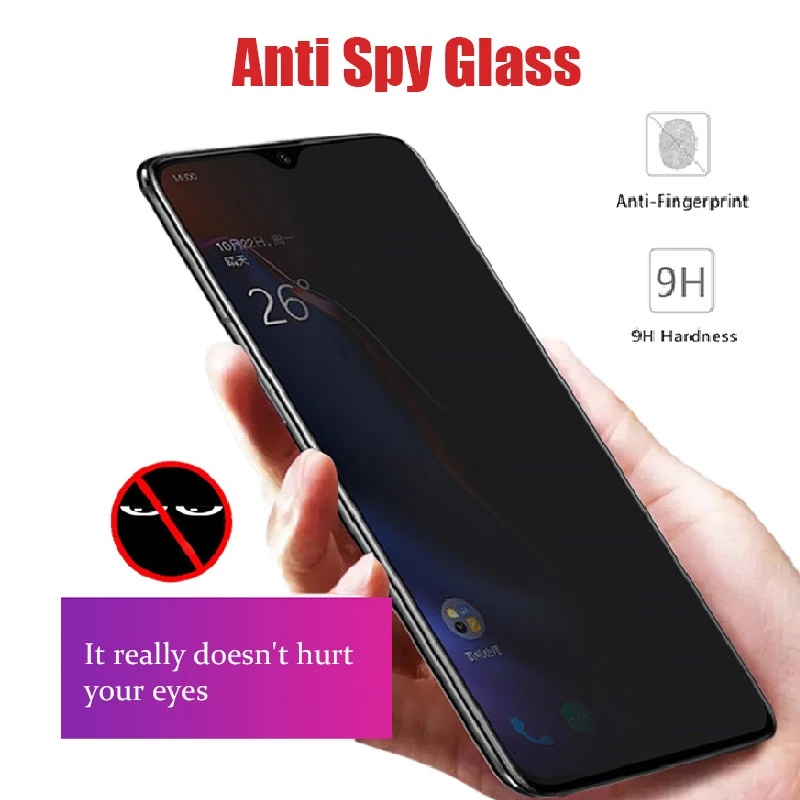 Kính Cường Lực Chống Nhìn Trộm và Chống Vân Tay Cao Cấp Full Viền Cho iPhone ip 15 14 13 12 11 Pro X Xs Max Xr Mini 7 8 6 6s Plus SE 2020 2022 5G 4G 2023