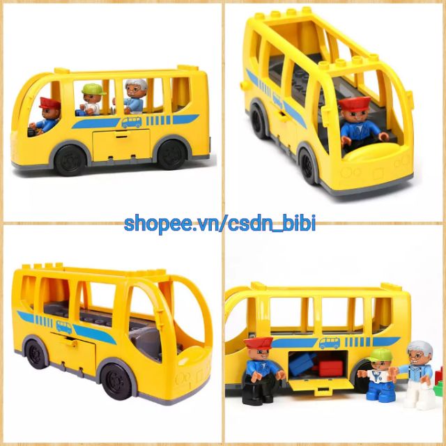 Gorock - Lego Xe bus tương thích lego duplo