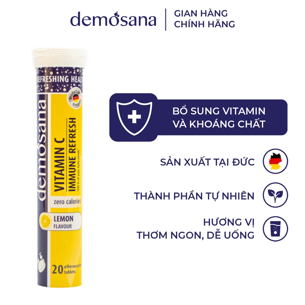 Viên sủi bổ sung Vitamin C tăng sức đề kháng DEMOSANA Vitamin C Vị Chanh