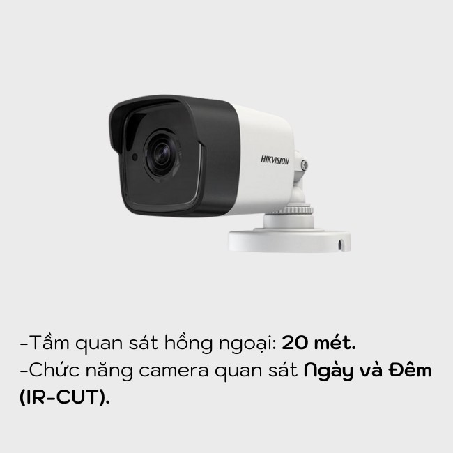 Camera HD-TVI hồng ngoại 3.0 Megapixel HIKVISION DS-2CE16F1T-IT | BigBuy360 - bigbuy360.vn