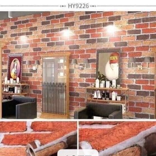 Giấy dán tường gạch cổ nâu cổ (có sẵn keo) cuộn 10m x 45cm