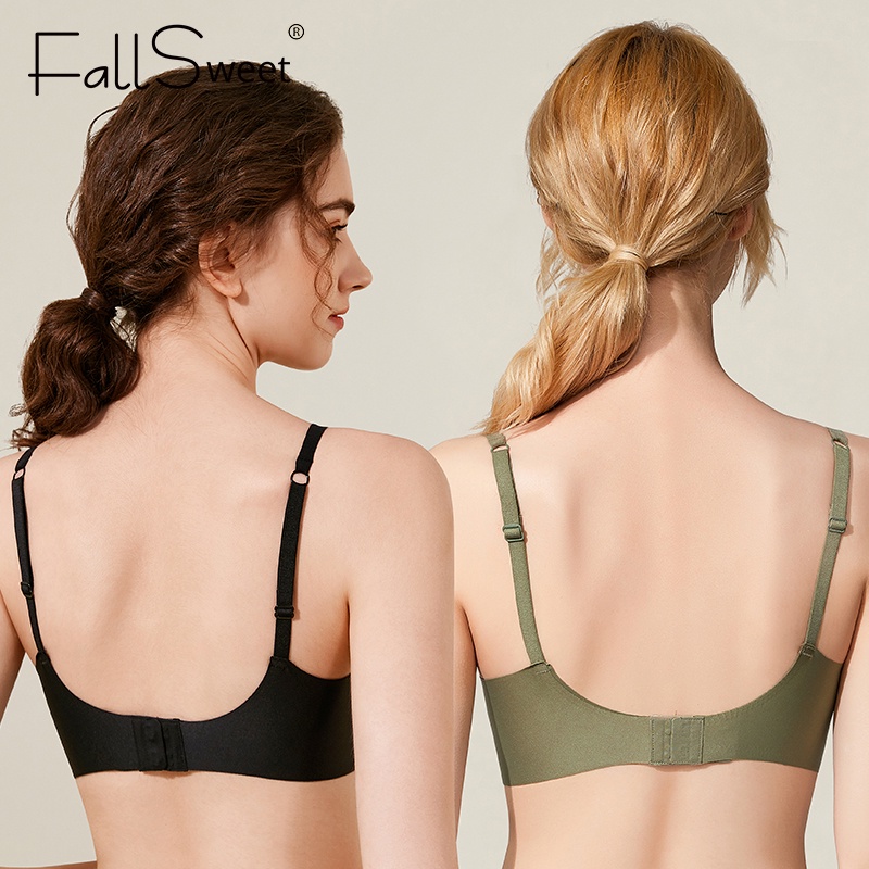 Áo lót FallSweet không đường may mềm mại cổ chữ v sâu quyến rũ dành cho nữ