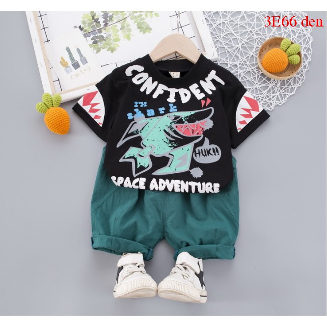 Set bộ quần áo cộc tay Confident cho bé (8 - 25kg) VEMZKIDS