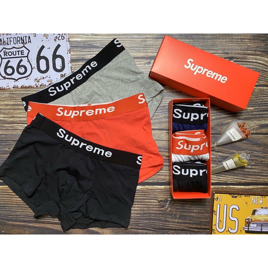 Combo 3 Quần lót nam - DÁNG SỊP ĐÙI BOXER cotton co giãn 4 chiều - mã SUP trơn