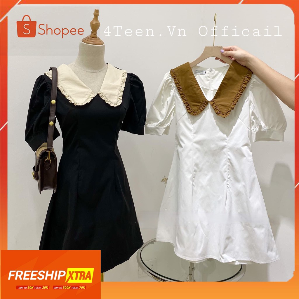 [4Teen.Vn ] 🍁 Váy thiết kế tweed cổ vest thiết kế by 4Teen.Vn chất cotton  sang chảnh, nữ tính-LWTVD369 | BigBuy360 - bigbuy360.vn