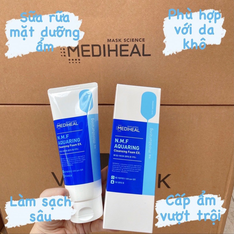 Sữa rửa mặt Mediheal Cleansing Foam 170ml  Teatree, Collagen, NMF, Charcoal