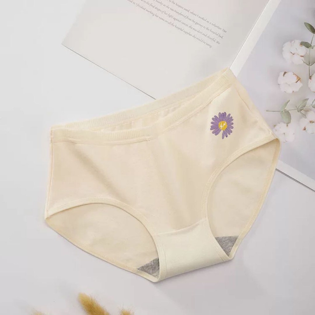 (3153) COMBO 5 chiếc Quần lót cotton, quần lót nữ hoa cúc, thấm hút mồ hôi cực tốt ,co giãn 4 chiều ,hàng quảng châu cao