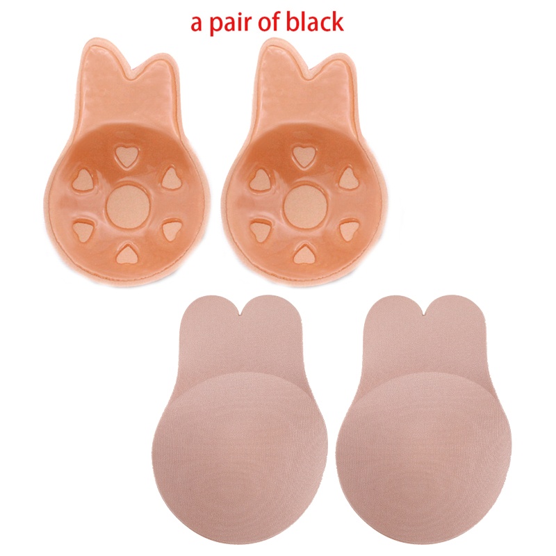 Miếng silicone dán nâng ngực vô hình không dây thiết kế tai mèo dễ thương cho nữ