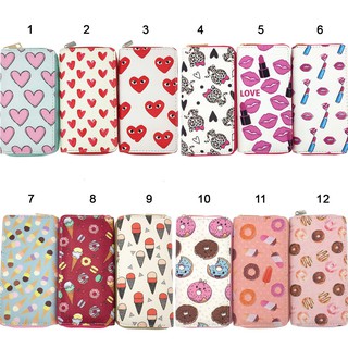 BST bóp ví dài cầm tay họa tiết hoạt hình trái tim và bánh kẹo cute dễ thương cho nữ - Link 30 - Banana Store