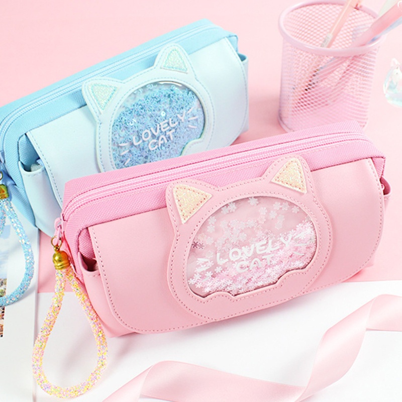 Túi Đựng Bút Cao Cấp Có Khóa Kéo In Họa Tiết Dễ Thương