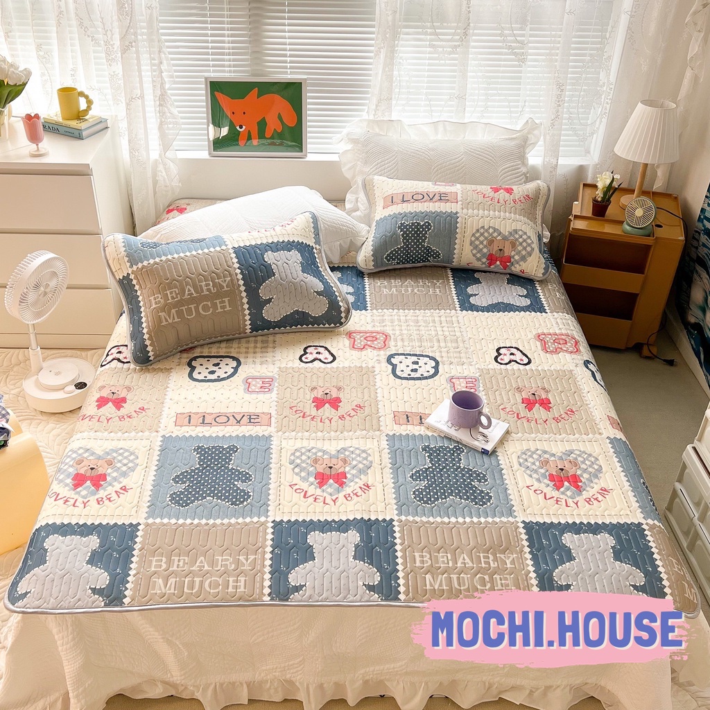 THẢM ĐIỀU HÒA MOCHI.HOUSE CHIẾU CAO SU NON CHẤT TENCEL LATEX MÁT LẠNH HÀNG NHẬP KHẨU