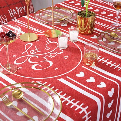 Lễ Hội Mùa xuân năm mới Màu đỏ lễ hội Giáng sinh không thấm nước kem chống thấm nước khăn trải bàn trà đệm bàn ăn trang 
