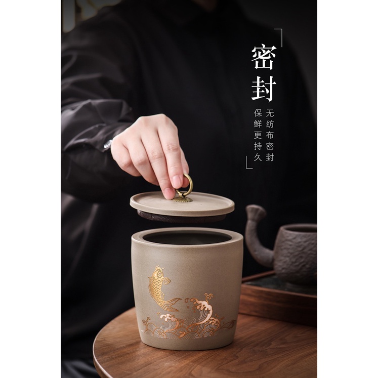 Hũ, Bình đựng trà bằng gốm Định Châu (cỡ lớn, rất khít)