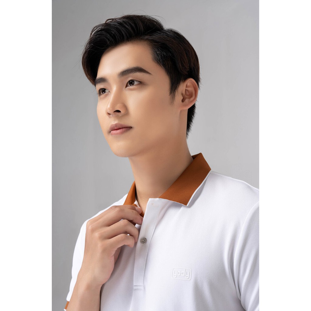  Áo polo nam cafe phối nẹp YODY trẻ trung chống tia UV hữu hiệu - APM3635 | BigBuy360 - bigbuy360.vn