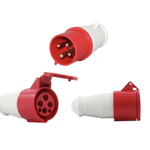 Phích Cắm Ổ Cắm Công Nghiệp 3 Pha 4 Chấu 16A 32A