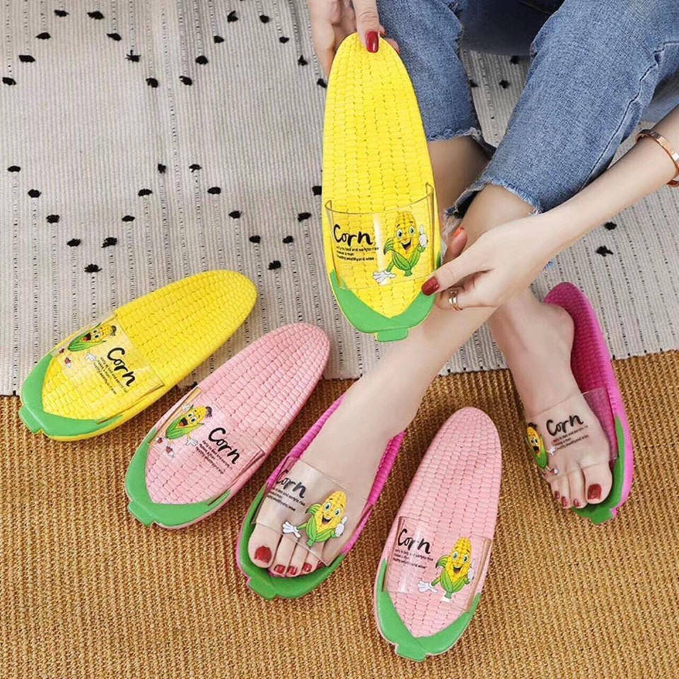 Xả Hàng Dép cao su Bắp Ngô cute