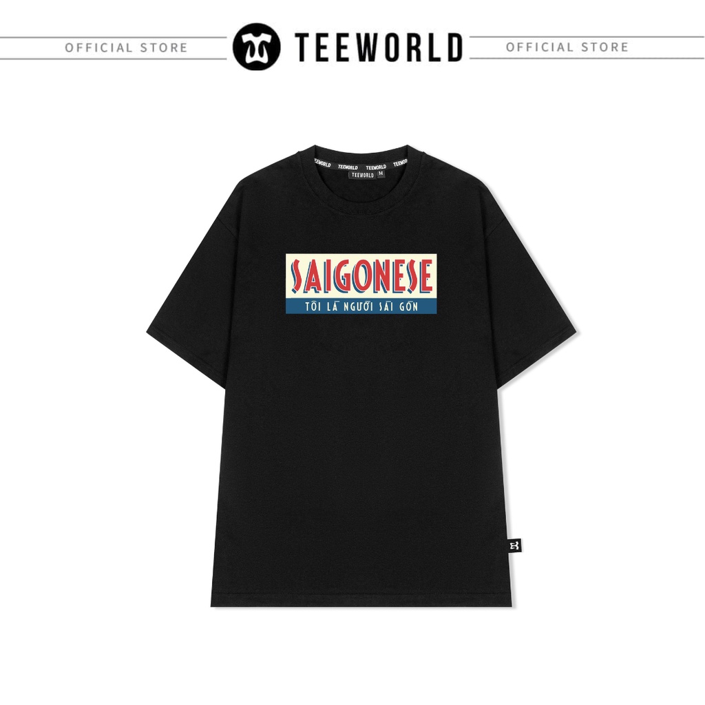 Áo thun Teeworld Tôi là người Sài Gòn Nam Nữ Trắng Đen Form Rộng Unisex