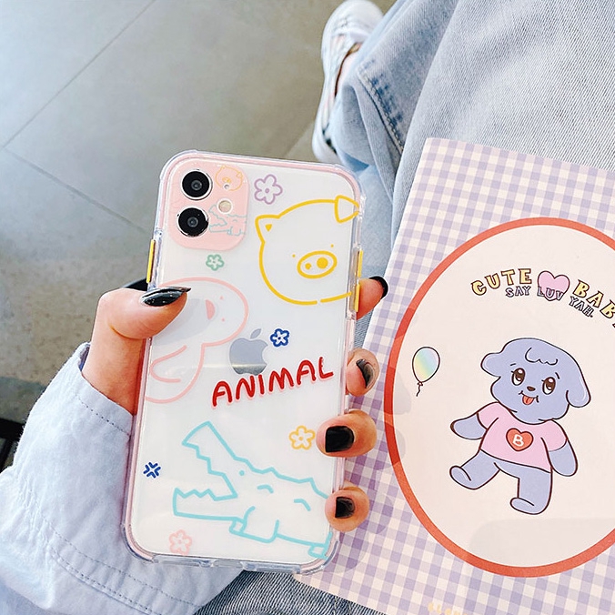 Ốp iphone - Ốp lưng Animal cute trong 4 góc 6s/6splus/7/8/7plus/8plus/x/xs/xsmax/11/11promax - Awifi Case V3-2 | BigBuy360 - bigbuy360.vn