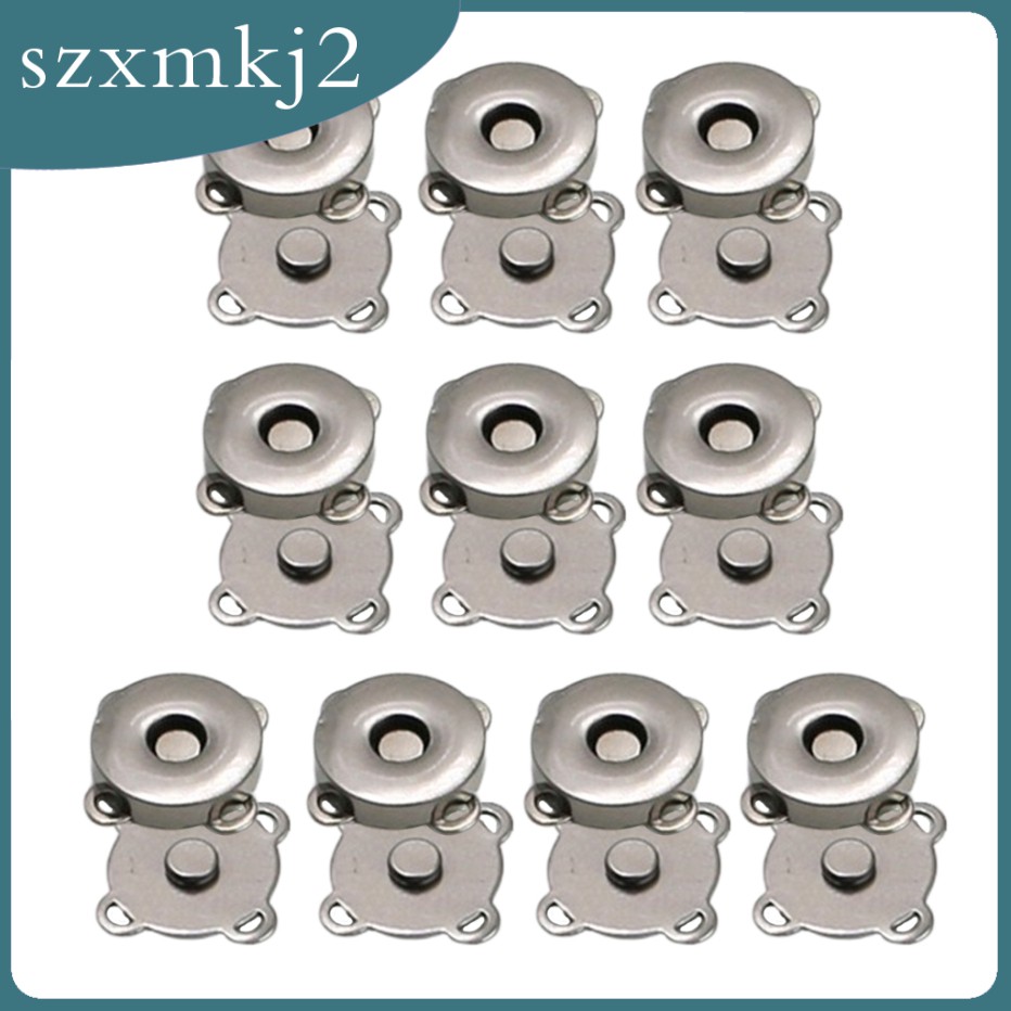 [szxmkj2] Set 10 Cặp Nút Nam Châm Làm Túi Xách DIY 14mm