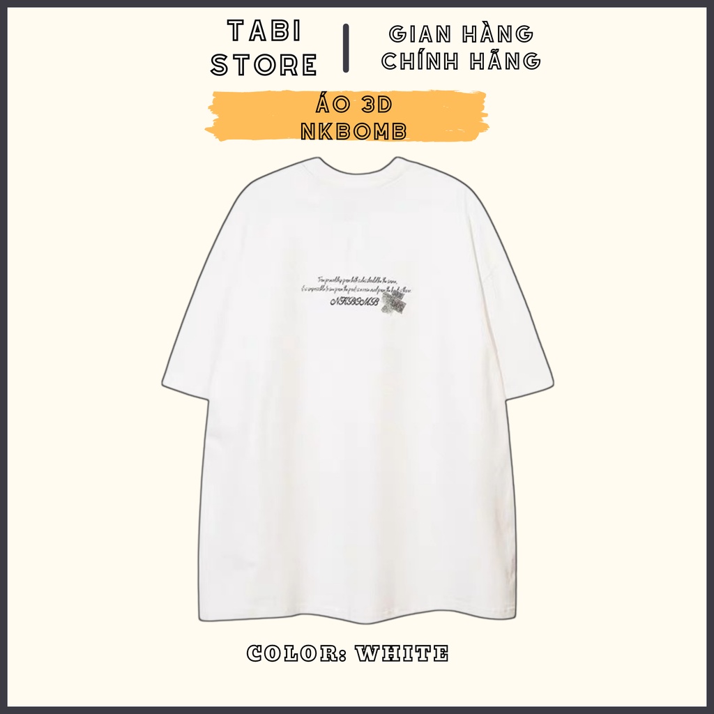 Áo thun tay lỡ unisex in 3D dáng rộng thun cotton dưới 75kg tabistore -  NKBomb