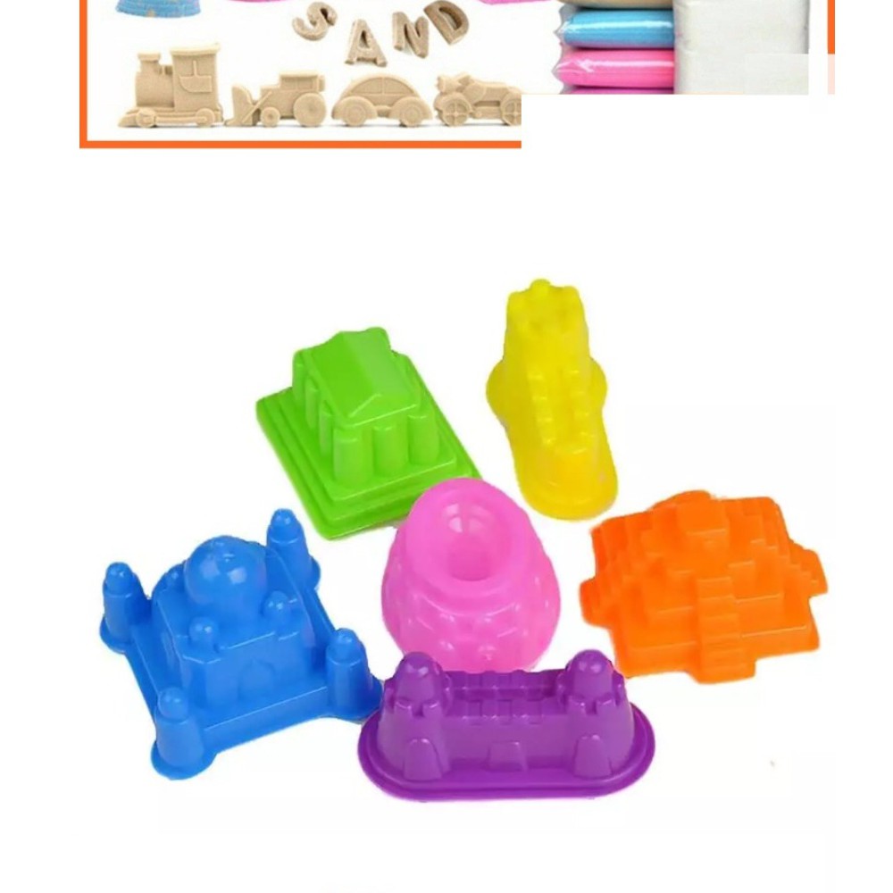 Combo 3kg cát động lực Kèm khuôn lâu đài 22 chi tiết - Cát vi sinh không dính tay, không ra màu Smart Baby